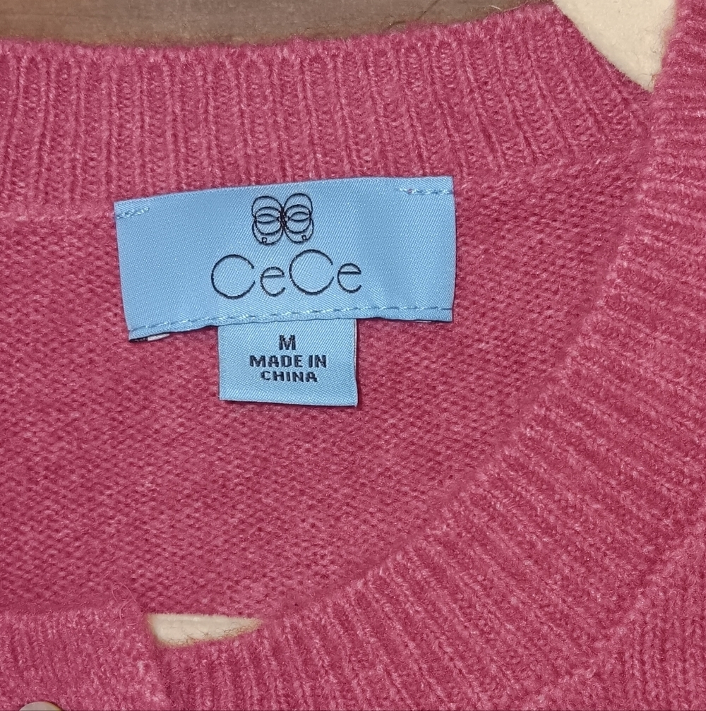 CeCe Ruffled Sweater M Rose - Picture 4 of 7